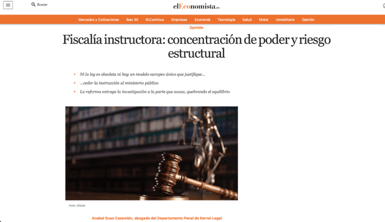 Kernel Legal analiza reforma LECrim 2025 elEconomista