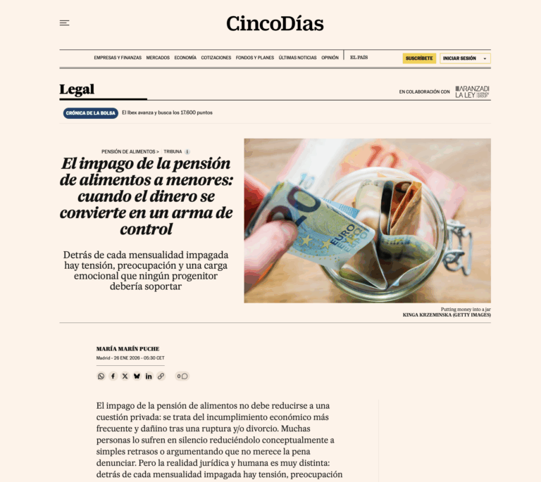 Tribuna María Marín Puche Cinco Días